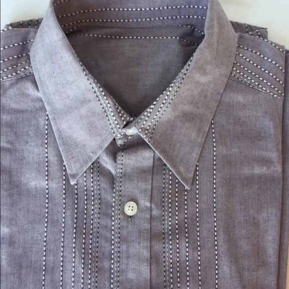 Jack Nicklaus Men Dress Shirt Shorts Sleeve Lavender Embroidered L - Picture 2 of 10